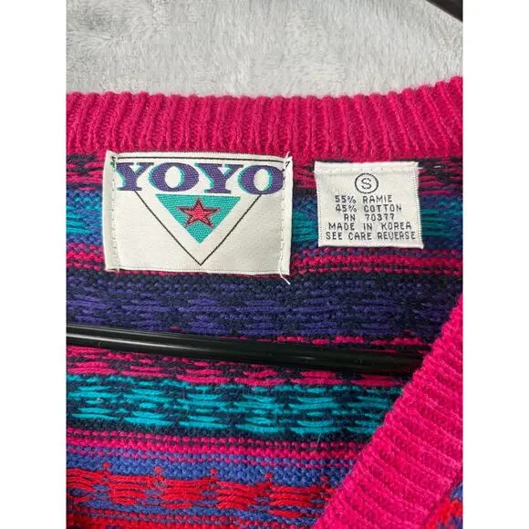 Vintage YOYO Fair Isle Knit Sweater – Size Small - Picture 5 of 6